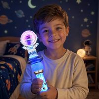 Baguette lumineuse rotative 9 LED Spaceman UFO, jouet boule cosmique lumineuse, idéal pour les anniversaires d'enfants, les concerts, les fêtes, l'été, vente en gros, OEM