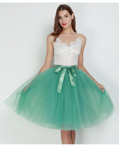 Jupes tutu en <span class=keywords><strong>tulle</strong></span> à 7 couches, taille haute, longueur genoux, nouvelle arrivée estivale tendance pour femmes - Product Image 3