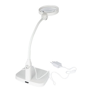 Lampe à LED <span class=keywords><strong>de</strong></span> <span class=keywords><strong>bureau</strong></span> <span class=keywords><strong>de</strong></span> table à clipser 2x 5x <span class=keywords><strong>loupe</strong></span> à hauteur réglable avec support - Product Image 5
