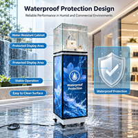 Support d'affichage publicitaire LED intérieur HD avec vitrine en verre, kiosque numérique écoénergétique pour les boutiques de sacs à main