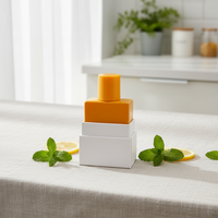Bouteille de parfum en verre orange rectangulaire, 10 ml, coloré, emballage cosmétique, encolure en vis, rechargeable, en stock, 30ml