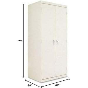 Alera 78\" High Heavy-Duty Welded <b>Storage</b> <b>Locker</b> Light Gray 36\" X 24\" Assembled with Four Adjustable Shelves (ALECM7824LG) - Product Image 2