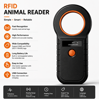 Escáner RFID Portátil de 134.2KHz para Microchip de Mascotas y Etiqueta de Oreja de Ganado ISO11784/85