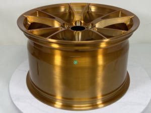 Coche de carreras rojo de bronce cepillado, rueda forjada de 10 diez radios para Ford <span class=keywords><strong>Shelby</strong></span> Mustang Gt Gt350 Gt500 S550 S197 para Chevy <span class=keywords><strong>Corvette</strong></span> C7 Z06 - Product Image 6