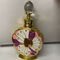 Bouteille vide en verre pour huiles essentielles, motif Fleur du Désert, style Moyen-Orient Dubaï, avec peinture diamantée, modèle POP005, produit transfrontalier très vendu