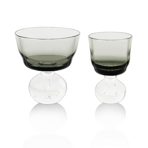 Gran oferta, juego <span class=keywords><strong>de</strong></span> flauta para beber gris <span class=keywords><strong>de</strong></span> <span class=keywords><strong>cristal</strong></span> sin plomo soplado a mano, cuencos <span class=keywords><strong>de</strong></span> helado con Base <span class=keywords><strong>de</strong></span> burbujas pesadas, juegos <span class=keywords><strong>de</strong></span> cristalería, copa <span class=keywords><strong>de</strong></span> champán - Product Image 1