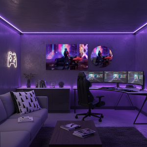Art sur toile Cyberpunk : Impression personnalisée pour la décoration de salle de jeux, ART SUR VERRE TÉRMÉTRAL - Product Image 3