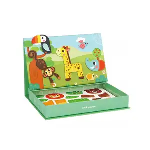 2024新しい創造的なゲーム磁気ボックス-子供のための動物磁気本教育玩具3Dパズル玩具
