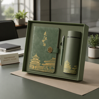 Ensemble de carnet en simili cuir avec boîte cadeau personnalisée, tasse isotherme et kit de stylos pour la promotion d'événements d'entreprise