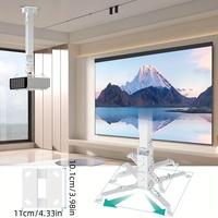 Support mural pour projecteur compatible avec tous les projecteurs, avec angle et hauteur réglables, support de projecteur de haute qualité