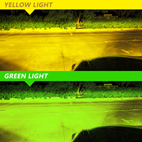 Ampoule LED Auto Bicolore 3000K H1 H3 H7 H11 120W Vert Citron 9006 Série PSX24W 12V Remplacement pour Phare Avant et Feu Antibrouillard de Voiture