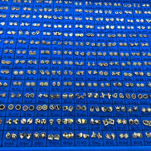 Custom Designer Trendy Ball Shape 14K <b>Gold</b> Plated Zircon Stud <b>Earrings</b> <b>Set</b> for Unisex Anniversary Wholesale Bulk - Product Image 2