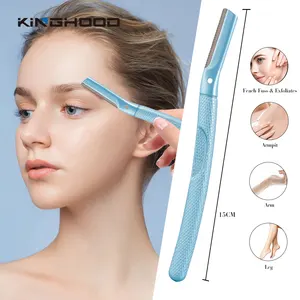 Biologisch abbaubarer tragbarer Gesichts rasierer Frauen Barber Straight Shaving Eyebrow Safety Razor