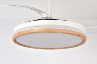 Ventilateur de plafond intelligent à moteur DC de qualité supérieure avec kit d'éclairage LED intégré, télécommande, 6 vitesses, fonctionnement silencieux - OEM/ODM disponible
