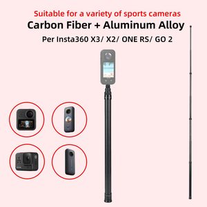 1,5 m/59 pulgadas 3m/118 pulgadas palo de Selfie ajustable poste de extensión de fibra de carbono Invisible para <span class=keywords><strong>Insta360</strong></span> X3 <span class=keywords><strong>ONE</strong></span> <span class=keywords><strong>X2</strong></span> <span class=keywords><strong>accesorios</strong></span> de acción - Product Image 3