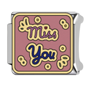 Top qualité exprimant les émotions série Bracelet <span class=keywords><strong>breloque</strong></span> nouveau Style classique Miss You lettre amour Module 9mm Bracelet à breloques - Product Image 1