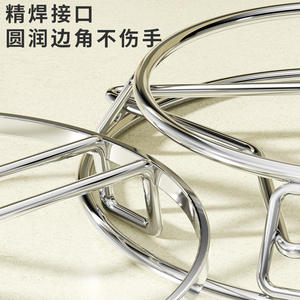 Support de cuisson en acier inoxydable 20 cm, isolant thermique, pour rangement de cuisine et cuisson vapeur - Product Image 5