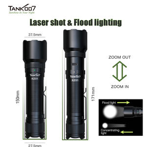 TANK007 KZ01 impermeable recargable LED linterna <span class=keywords><strong>de</strong></span> alta potencia Zoomable antorcha luz táctica <span class=keywords><strong>de</strong></span> largo alcance antorcha lámpara USB carga - Product Image 3