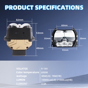 Sanvi Factory Price B5PRO 3 Inch Bi LED Projector Lens Headlight Auto <b>Lights</b> 12V Auto Lighting System 6000K Headlight Upgrade - Product Image 3