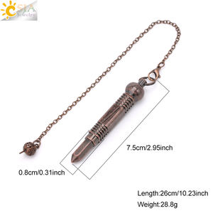 CSJA Wholesale Esoteric Reiki Healing Wicca Spiritual Pendant Pendule Metal Shuttle Pendules for Dowsing Divination H163 - Product Image 6