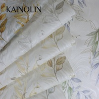Papier Peint Mural Feuilles Dorées Motif Botanique Design Rustique Anti-Moisissure Texturé Non-Collé Salon Cuisine Chambre École