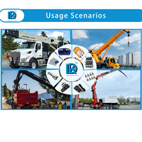 Grue télécommandée à leviers pour engins de construction avec joystick hydraulique, grues montées sur camion avec étanchéité IP68