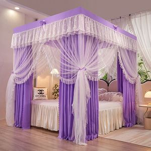 Cortina <span class=keywords><strong>Mosquitera</strong></span> <span class=keywords><strong>de</strong></span> Lujo Romántica <span class=keywords><strong>de</strong></span> Doble Capa y Cuatro Puertas, Estilo Palacio Real, para <span class=keywords><strong>Cama</strong></span> - Product Image 3