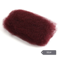 Cheveux humains naturels non traités Remy de qualité 10A en vrac, Afro Kinky, 1 pièce, 10-22 pouces, pour tresses et dreadlocks, 50g, extensions capillaires naturelles
