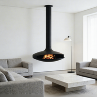 Tonya sans fumée respectueux de l'environnement Villa décoration chauffage domestique noir Durable 600mm suspendu bioéthanol cheminée