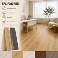 Revêtement de sol SPC imperméable, planches de vinyle de luxe à âme rigide, système de pose par clipsage, revêtement de sol composite pierre-plastique avec couche d'usure de 20 mil