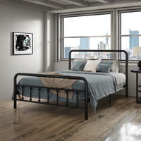 Cadre de Lit en Métal Grand Format de Luxe de Haute Qualité, Lit en Fer Intelligent, Meubles de Chambre pour Maison Moderne et Hôtel, Parure de Lit Incluse