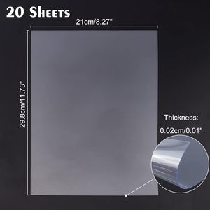 AHANDMAKER 20 pièces de feuilles de <span class=keywords><strong>polystyrène</strong></span> transparentes flexibles, épaisseur 0,01 pouce, 825x1175 pouces, pour la protection, l'artisanat et les modèles DIY - Product Image 2