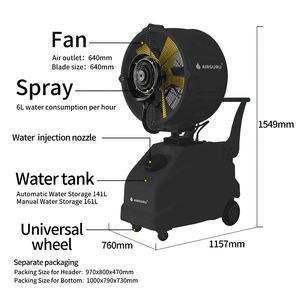 <span class=keywords><strong>Ventilateur</strong></span> de brumisation industriel Heavy Duty 8000CFM <span class=keywords><strong>Portable</strong></span> Big Mist Systems Fogger Pulvérisateur pour Patio Outdoor Cooling - Product Image 3