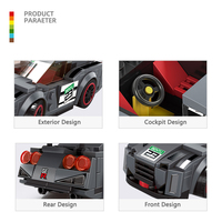 Wange 2874 Superauto Deportivo, Bloques de Construcción Creativos MOC, Modelo de Ladrillos, Juego de Bloques de Construcción Educativos para Niños, Coche de Juguete de Plástico