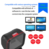 Lecteur de Codes-Barres Omnidirectionnel 2D, Scanner de Bureau QR Code pour Supermarché, avec Détection Automatique Data Matrix PDF417