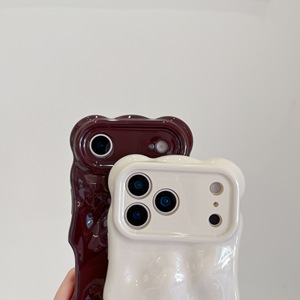 Coque souple à bulles de météorite 3D pour iPhone Air 12 13 14 15 16 17 Pro Max Protection anti-chute de caméra brillante couverture de couleur unie - Product Image 5