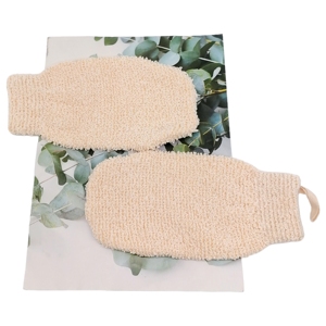 Ensemble de gants en jute, balles de sisal, éponge exfoliante, brosse sèche, éponge loofah, filet de bambou pour le soin corporel et le spa - Product Image 4