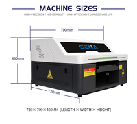 Imprimante UV Sena 3045 semi-automatique A3, imprimante à encre UV multicolore, 1100x900x700mm, 86kg, garantie 1 an, imprimante à plat UV