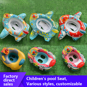 Nuevo equipo de juego inflable para piscina de dibujos animados para bebés, juguete flotante para piscina, anillo de asiento de agua con acolchado, silla flotante para bebé con sombrilla - Product Image 2