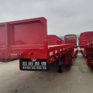 Commercio all'ingrosso della fabbrica su misura 50 Ton e 80 Ton 3 assi a pianale basso semirimorchi per autocarri commerciali personalizzati - Product Image 2