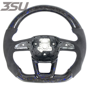 Volant en fibre de carbone forgée adapté aux <span class=keywords><strong>Audi</strong></span> <span class=keywords><strong>RS</strong></span> Q5, SQ5, Q50L, <span class=keywords><strong>Q3</strong></span>, Q7, Q8, A4, A6, A7, A8, S6 - Intérieur de voiture personnalisé - Product Image 1