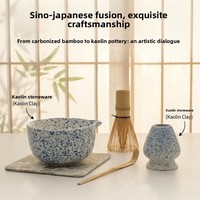 Ensemble de bols à matcha en céramique de style japonais et chinois Dehua, fouet en bambou Chasen, support pour fouet, 100 accessoires Chasen traditionnels
