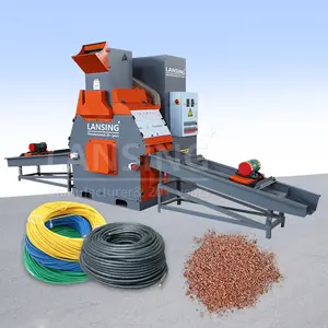 Lansing khuyến mại chất lượng hàng đầu cáp đồng dây máy tái chế 100-250 kg/giờ phế liệu dây đồng separator máy