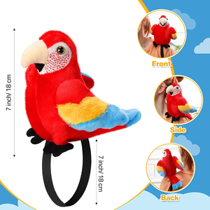 Pappagallo di Peluche da Indossare sulla Spalla, 7 Pollici, <span class=keywords><strong>Divertente</strong></span> Accessorio per Costume, Regalo di Halloween, Giocattolo Animale - Product Image 2