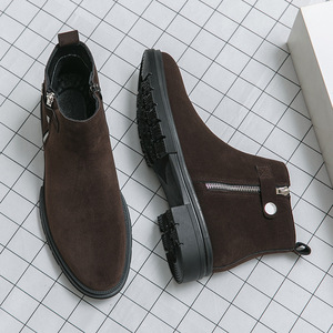 Botas para Hombre, Botas de Invierno para Hombre, de Cuero Genuino, con Forro de Lana Térmica, Botas de Algodón con Suela Gruesa, Botas de Piel de Vacuno de Primera Capa - Product Image 6