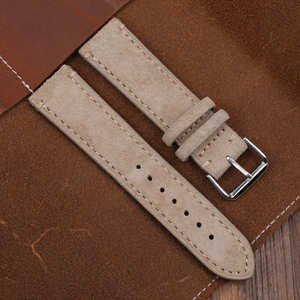 <span class=keywords><strong>Cinturino</strong></span> Vintage in <span class=keywords><strong>pelle</strong></span> scamosciata 18mm 20mm 22mm 24mm <span class=keywords><strong>cinturino</strong></span> in <span class=keywords><strong>pelle</strong></span> fatto a mano di ricambio <span class=keywords><strong>grigio</strong></span> marrone chiaro colore Beige per uomo e donna orologi - Product Image 2