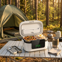 2026 Neues Design Tragbare Kabellose Elektrische Speisenwärmer-Lunchbox 1,6L Batteriebetrieben 80W Schnellheizung für Outdoor-Camping