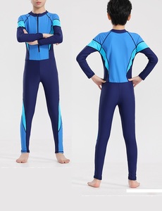 Pantalon long une pièce en stock <span class=keywords><strong>Maillot</strong></span> <span class=keywords><strong>de</strong></span> <span class=keywords><strong>bain</strong></span> <span class=keywords><strong>de</strong></span> course à manches longues avec fermeture éclair sur le devant pour adolescents et garçons - Product Image 3