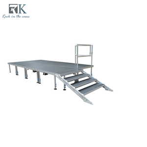 Aluminum Modular <b>Stage</b> With Safety Guardrail Portable Adjustable <b>Stage</b> for School Activity - Product Image 2