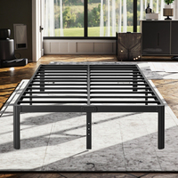 Cadre de lit moderne en métal à plate-forme haute, rangement pliable pour le salon et la chambre à coucher, lit superposé simple double king disponible